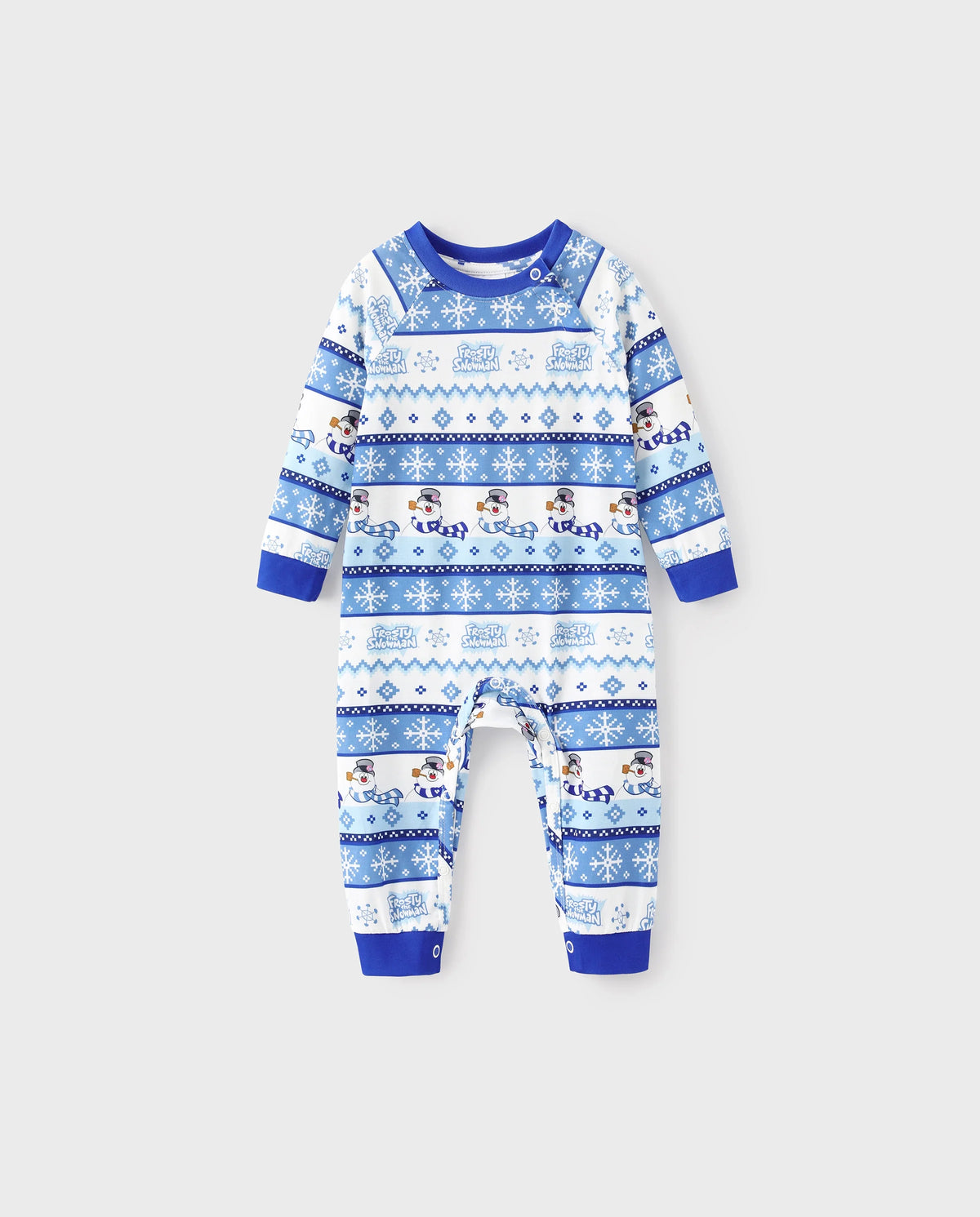 PatPat Frosty the Snowman Family Matching Christmas Pajamas Fair Isle Blue