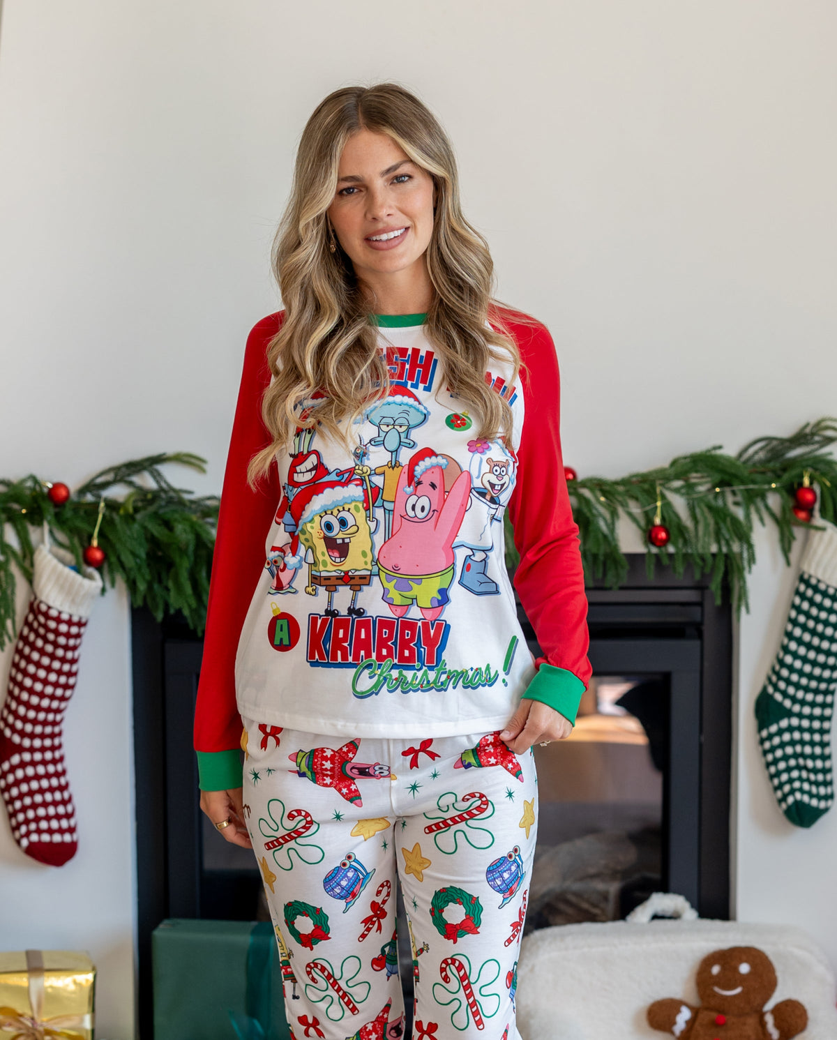 PatPat SpongeBob SquarePants Matching Family Christmas Pajamas Patrick Print Red