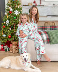 PatPat Matching Family Christmas Pajamas Santa Claus Print Collared Green