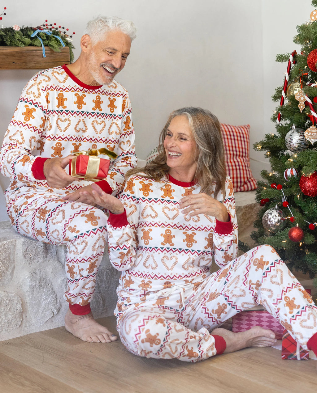 PatPat Matching Family Christmas Pajamas Fair Isle & Gingerbread Print