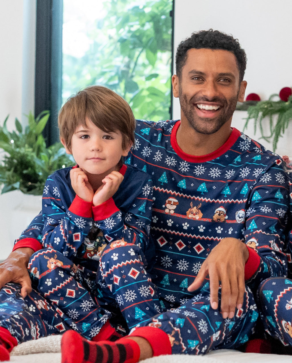 PatPat PAW Patrol Matching Family Christmas Pajamas Fair Isle Navy