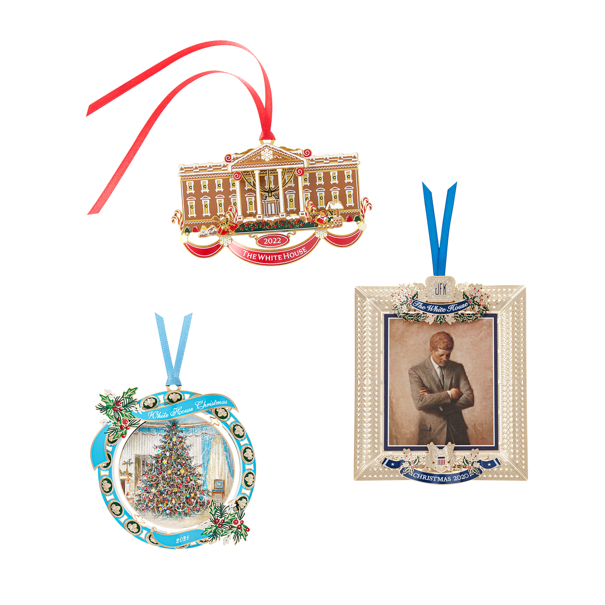 Official White House Christmas Ornament Special Value Bundle: 2022, 2021, 2020