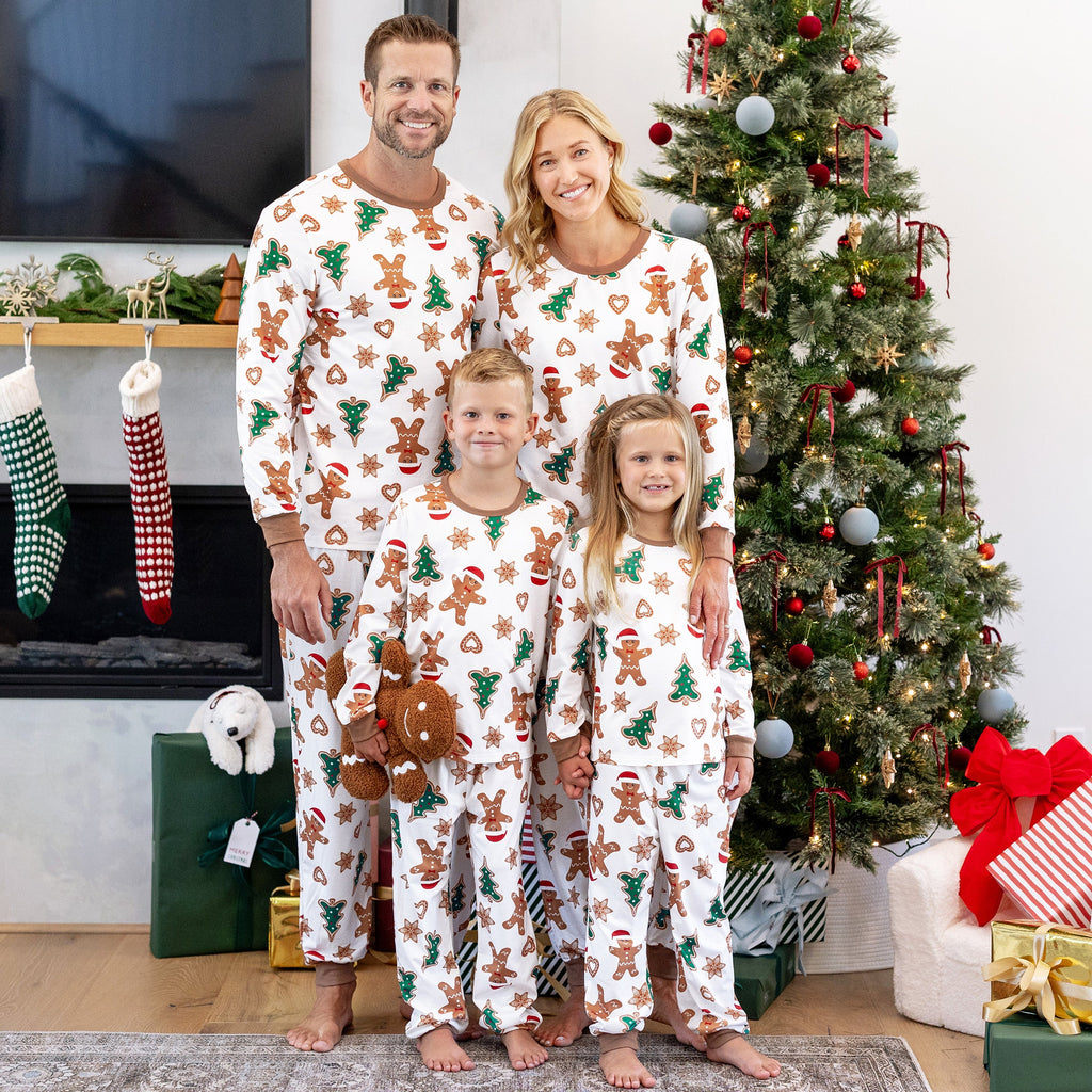 PatPat Family Matching Christmas Pajamas Gingerbread & Christmas Tree Brown