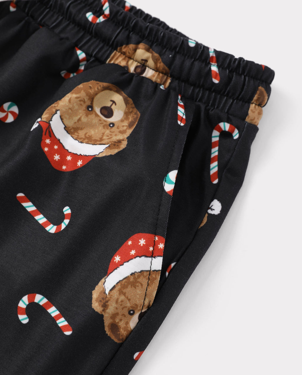 PatPat Matching Family Christmas Pajamas Bear Print Black