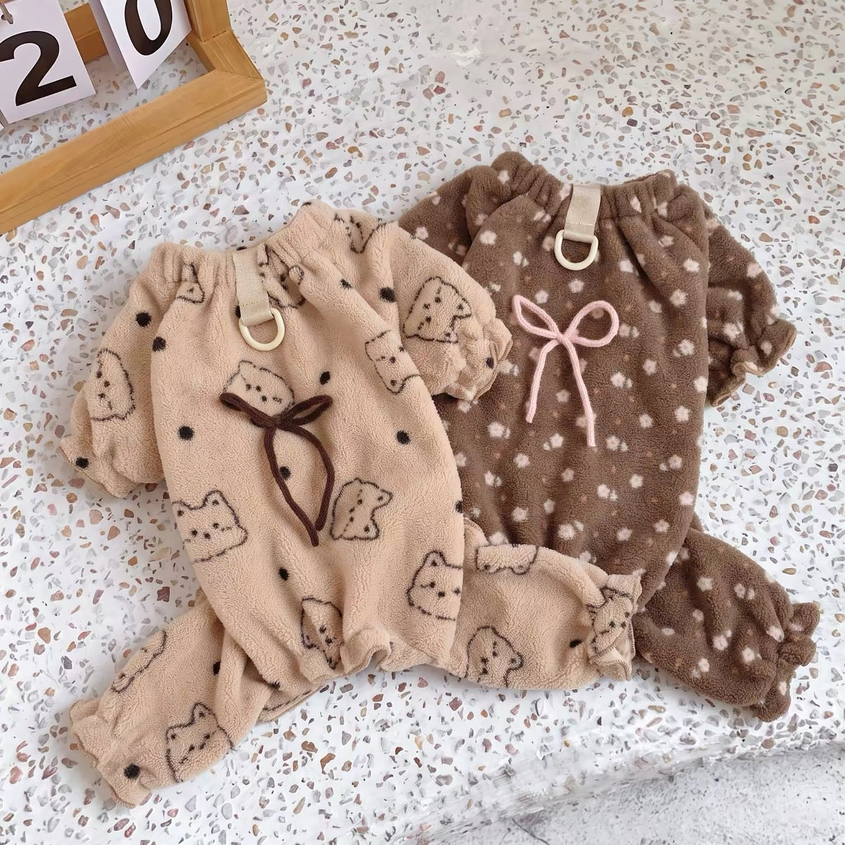 Fleece Soft Bow Two/Four legged Clothes
