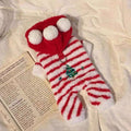 Christmas Tree Striped Furry Dog Cat Jumpsuits