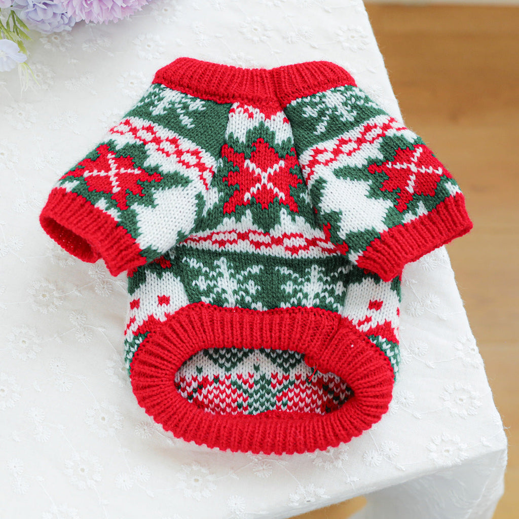 Christmas Elk/Bear Printed Knitted Dog Cat Sweater