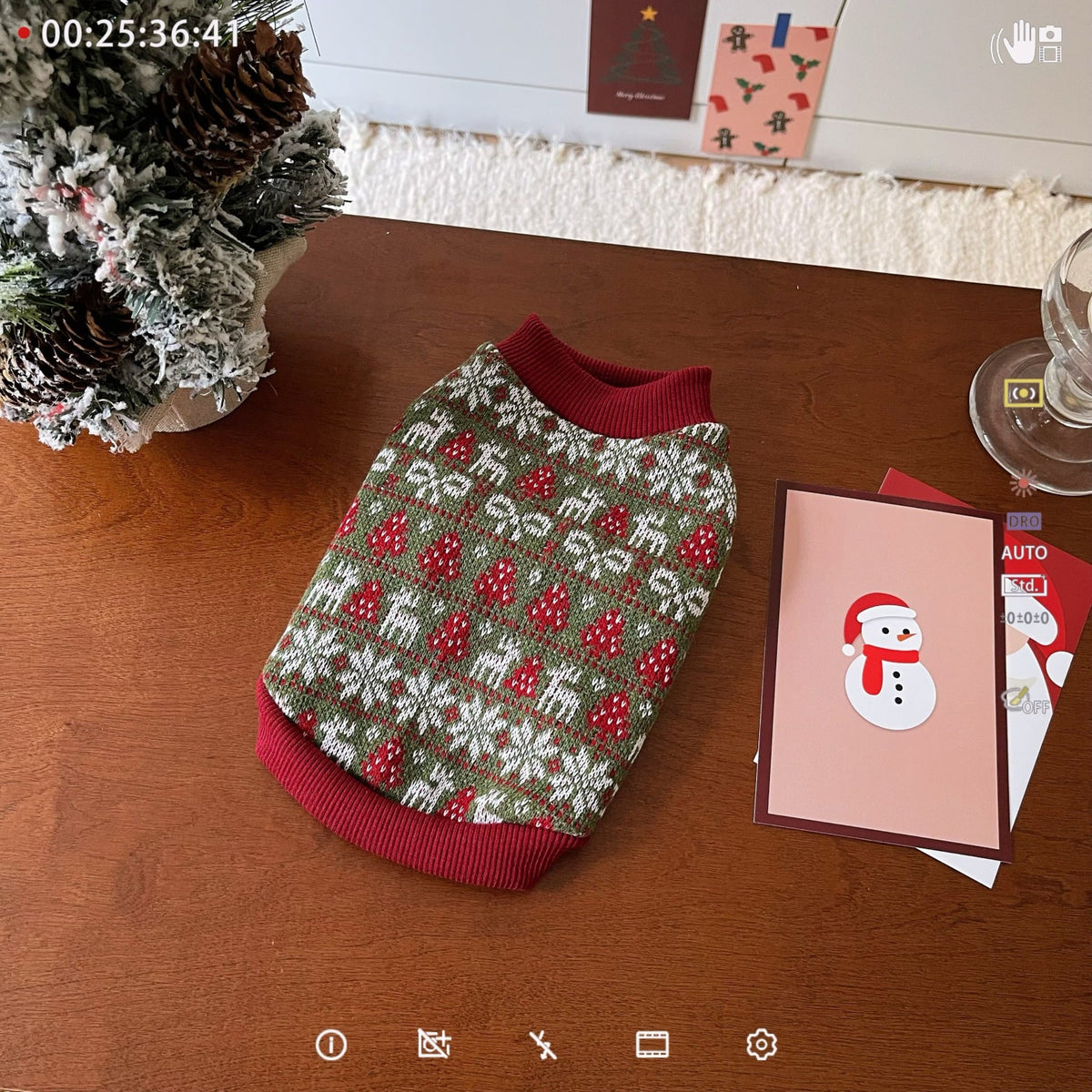 Christmas Elk Tree Pattern Dog Cat Hoodie