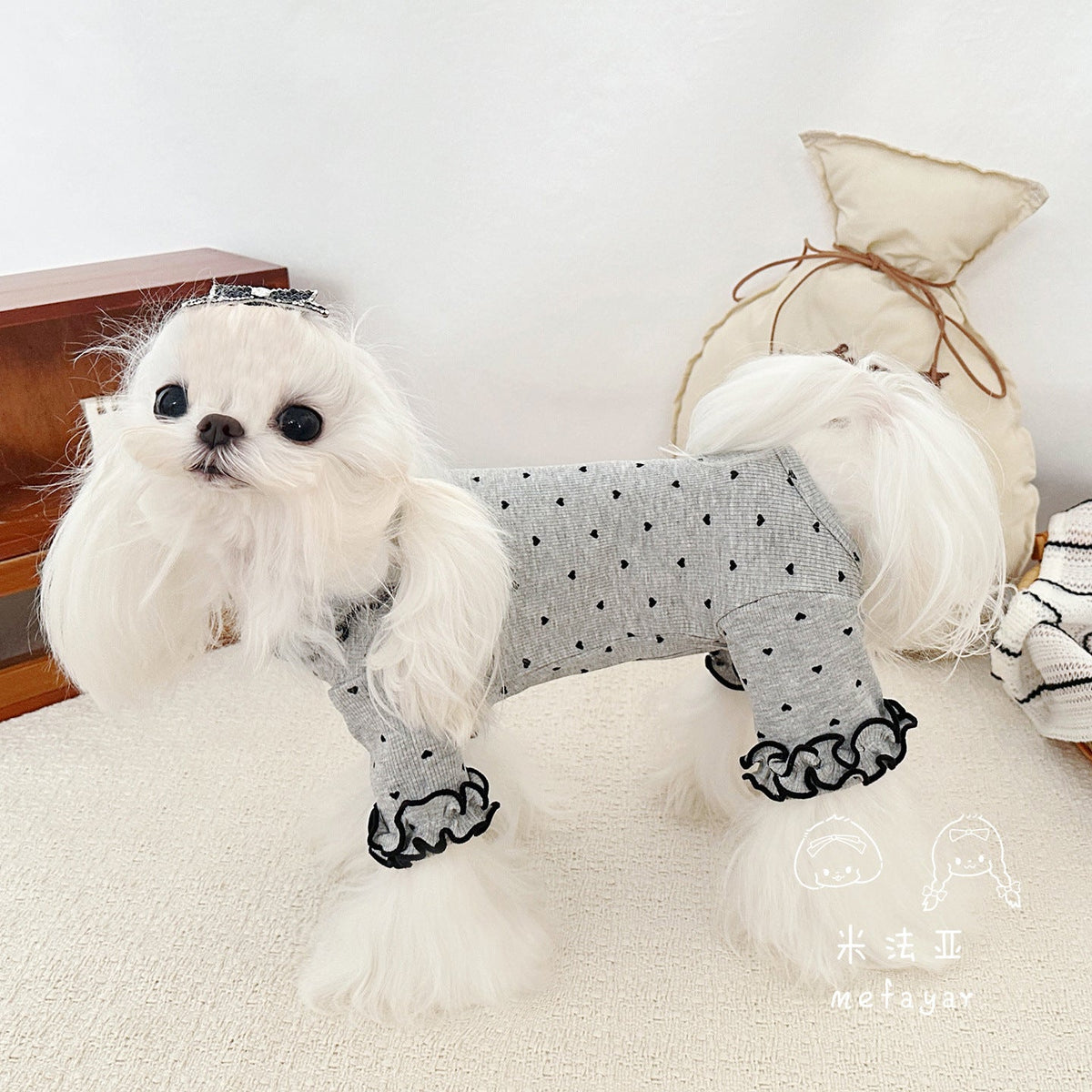 Sweet Heart Ruffled Dog Cat Dress/Jumpsuits