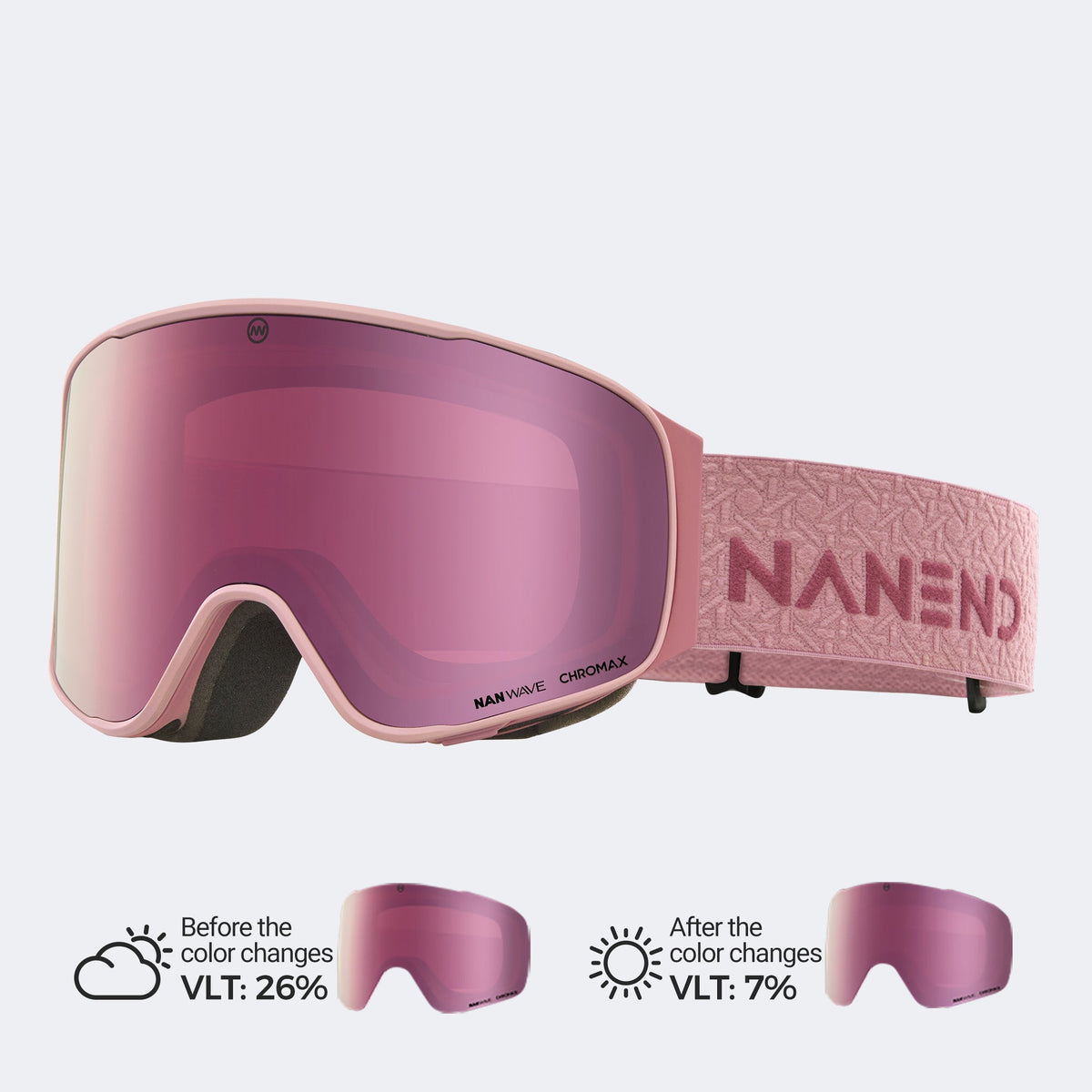 Small-framed, all-weather, photochromic flip-top Ski Goggles NG24MAX