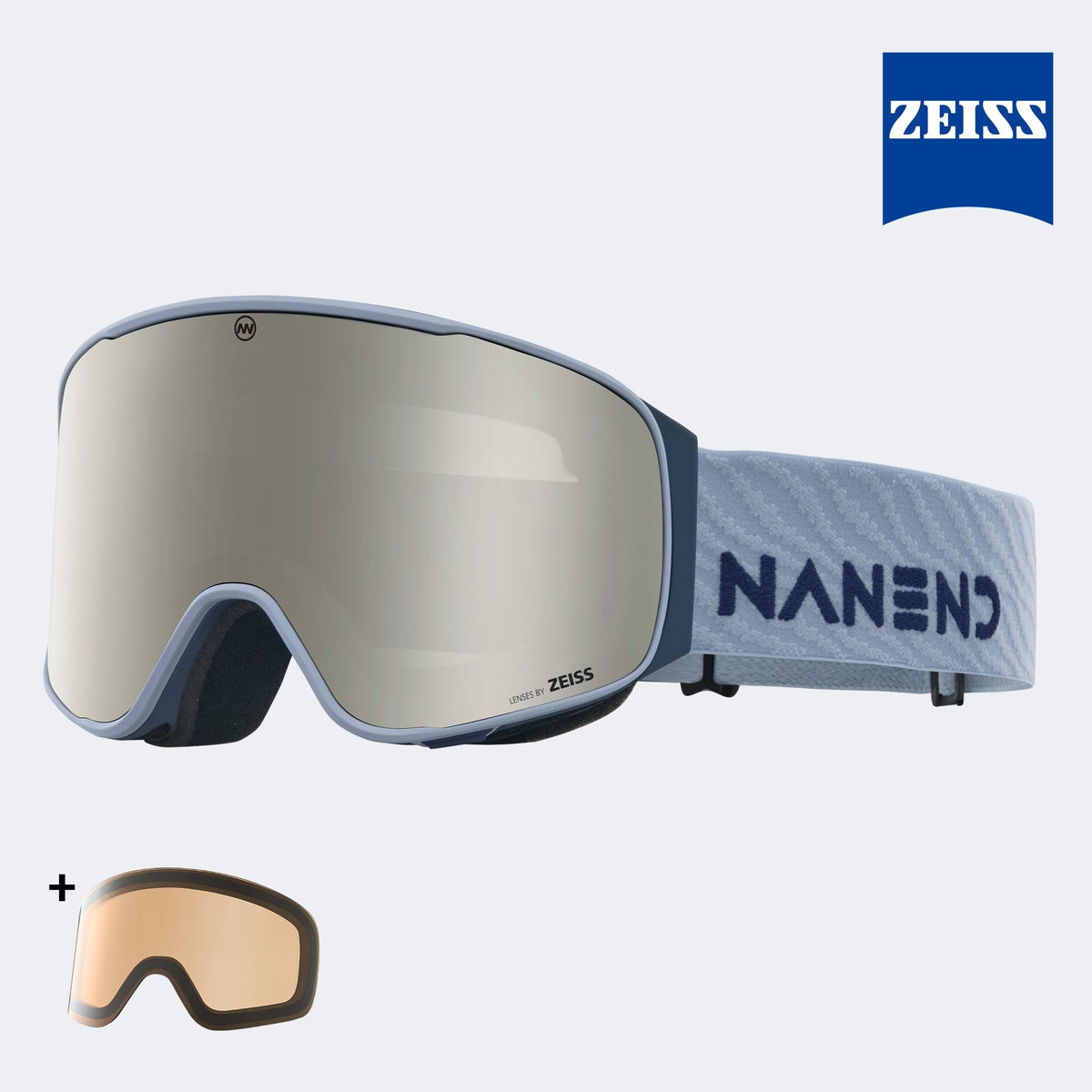 Transient-Dual ZEISS Lens Anti-Fog Bamboo Textured Straps Ski Goggles NG24Pro